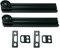 QCAA Solid Brass Surface Bolt 4, Matte Black, Made in Taiwan, 2 Pack