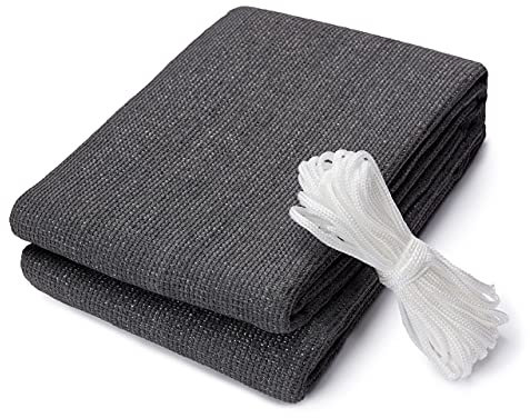 Lumaland Brise-Vue pour Balcon, Jardin 0,9 x 5 mètres - Cordes de Fixation Inclues - 100% HDPE - Pare Soleil avec Protection UV et Résistant aux Intempéries - Gris Foncé