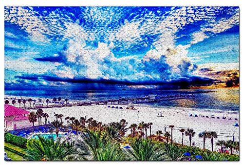 USA Jigsaw Puzzle 1000 Piece USA America Clearwater Beach Puzzle Game Artwork Travel Souvenir Wooden