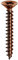 Mustad: 500 Viti Panelvit®, Testa Svasata Piana, 4x50 mm, bronzate Lubrificate Lubex®.