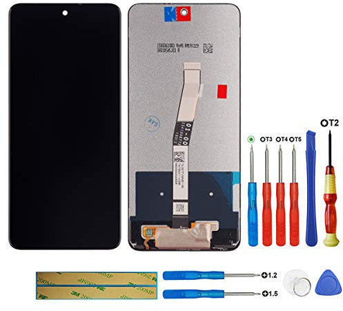 swark - Pantalla LCD compatible con Xiaomi Redmi Note 9S M2003J6A1G / Xiaomi Redmi Note 9 Pro M2003J6B2G (negro, sin marco, pantalla LCD, digitalizador, cristal y herramientas)