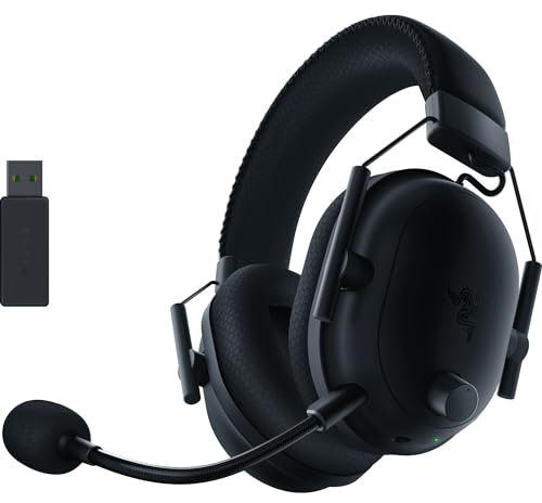 Razer BlackShark V2 Pro Wireless Gaming Headset: THX 7.1 Spatial Surround Sound - 50mm Drivers - Detachable Mic - for PC, PS5, PS4, Switch, Black