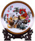 MCWJ Jingdezhen Assiette décorative en céramique pour le Nouvel An Motif poule 26 cm