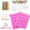 BEIAOSU Cake Pop Formen Backen, 100 Sticks Pop Cake Mould, Eiswürfelschalen, Silikon-Backform, Rosa Cake Pop Set