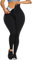 Bingrong Sauna Sweat Pants for Women High Waist Trainer Compression Slimming Weights Gym Sports Leggings Workout Tummy Control Body Shaper Sauna Suit(M,Black)