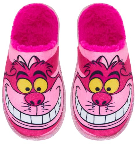Disney Cheshire Cat Slippers for Women Teens Girls Slip On Mules Warm Lined House Shoes