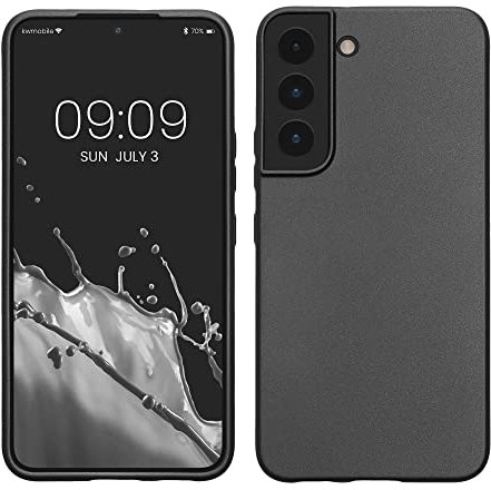 kwmobile Case kompatibel mit Samsung Galaxy S22 Hülle - Schutzhülle aus Silikon metallisch schimmernd - Handyhülle Metallic Grau