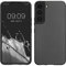 kwmobile Case kompatibel mit Samsung Galaxy S22 Hülle - Schutzhülle aus Silikon metallisch schimmernd - Handyhülle Metallic Grau