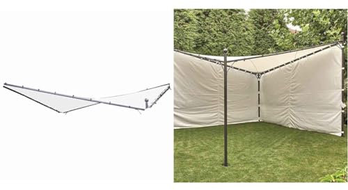 Siena 261633 Garden Dach Berlino, 400 x 400cm & Set Seitenteile zu Pavillon BERLINO 400x400 cm weiß