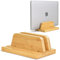ROCDEER Vertical Laptop Stand Holder - Adjustable Holder and Dock 0.01 to 1.18, Fits All MacBook/Surface/Samsung/HP/Dell/Chrome Book, Natural Bamboo