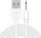 BLKing USB Charging Cable Cord ，Universal USB to DC 2.5mm Fast Charger Cord Adapter for Wireless Wand Massagers（2.5mm/17mm Pin/White） (white 1 pcs)