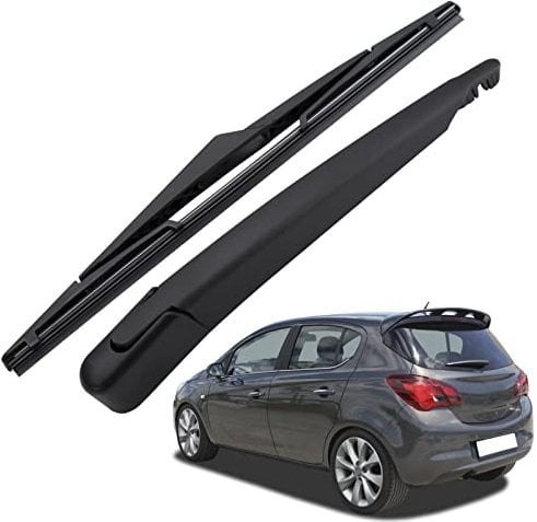 Effitnee Rear Wiper Arm Blade and Arm Set, Back Windscreen Wiper Assembly for Vauxhall Corsa E 2014-2019 Astra H 2004-2009
