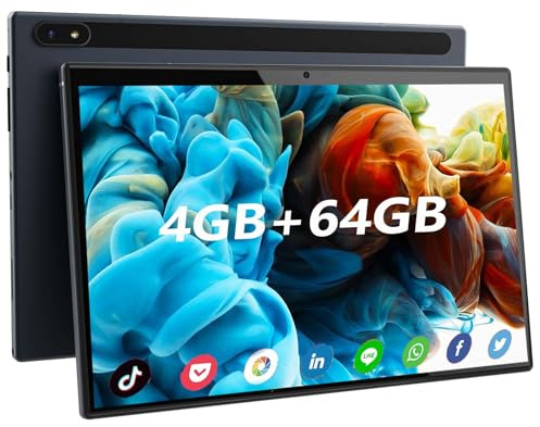 AWOW Tablet 10 Zoll Android 14 Octa-Core 8GB+64GB (1TB TF erweiterbar) – WiFi 6, Bluetooth 5.0, 5000mAh, 1280×800 IPS, Dual Kamera, Typ-C, nur mit Ladekabel