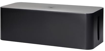 MIRATIC Organizador de Cables con Ranuras de Ventilación y Fondo Antideslizante Tamaño: 407/134 / 154 mm (Negro)