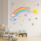 Regenbogen-Tier-Wandaufkleber, Elefant-Regenbogen-Wandaufkleber, niedliche Cartoon-Tiere, Wandaufkleber, Tapete für Schlafzimmer, Kinderzimmer, Babyzimmer, Kinderzimmer, Wanddekoration