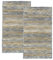 HAMID - Packung mit 2 Teppichen Jute Wolle Olivia Teppich Wolle und Jute 80 x 150 cm, handgewebt für Wohnzimmer, Schlafzimmer, Wohnzimmer, Blau meliert