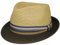 Stetson Sombrero de Paja Licano Toyo Trilby Mujer/Hombre - Playa Sol con Banda Grosgrain Verano Primavera/Verano - L (58-59 cm) Verde Oliva