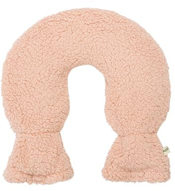 Premium Nacken Wärmflasche aus PVC für Schulter und Nacken mit kuschligem Teddy Bezug mit Klettverschluss und extra Innenfutter, BS1970:2012 zertifiziert (Rosa)