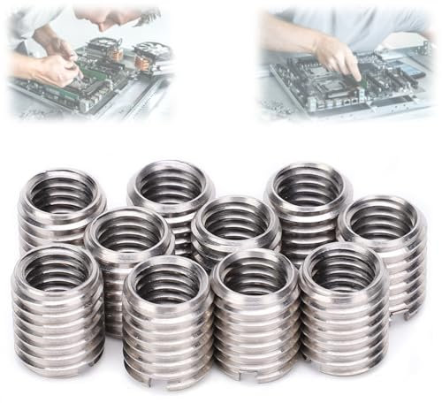 Insertos Roscados Helicoidales, Inserto de Reparación de Roscas Rosca Hembra M8 X 1,25, Reparación de Rosca de Tuerca de Inserción de Rosca Macho M10 X 1,5