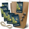 Großes Adventskalender Set PERSONALISIERT mit Wunschname - mit je 24 Tüten, Zahlen-Karten, Klammern und 5m Kordelband - Modern Zauberhaft Edel Weihnachtskalender Weihnachten