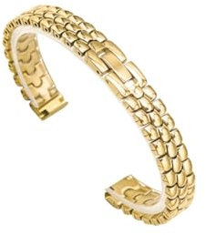 WUURAA Damen-Uhrenarmband aus massivem Edelstahl mit Metall-Uhrenkette (Color : Golden, Size : 8mm)