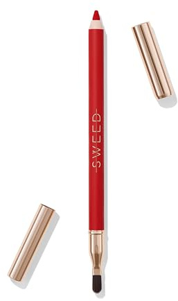 SWEED Lip Liner - Classic Red (1.2 g) | Farbreich, schmiert und federfrei, Jojoba-Samenöl spendet Feuchtigkeit und Pflege, vegan, tierversuchsfrei, saubere Schönheit