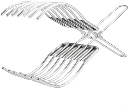 Getdoublerich Pinze da taglio in acciaio per arrosto di manzo, per tagliare carne, pane, cipolle, pomodori, per affettare frutta e verdura, aiuto da cucina, 1225521810