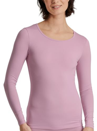 CALIDA Natural Comfort Langarmshirt, Rundhals Damen, aus hochwertiger Baumwolle, natürlicher Glanz und glatter Griff
