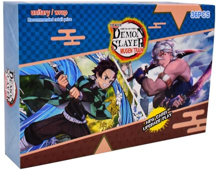 Deemonslayer Trading Cards - 180 PCS Collectible Anime Card Game Booster Pack (36 Packs, 5 Cards/Pack) - Birthday Gift for Children