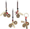 WEBEEDY 4 Stile Niedliche Glücks-Katzen-Anhänger Maneki Neko Messing Katzen Schlüsselanhänger Charm Schlüsselhalter Mit Feng Shui Münze, Japanische Winkekatze Schlüsselanhänger Anhänger Für Reichtum