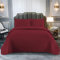 GREATOYAR Colcha para Primavera y Verano, Colcha Ligera Entretiempo, Polyester, Colchas Cubre Cama Fina Suave, Bicolor Reversible Liso, Colcha 180x260cm con 1 Funda de Cojin 50x70cm, Color Rojo