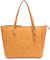 BRASS TACKS Leathercraft Tote Handtaschen für Damen Große Kapazität PU Leder Damen Schultertaschen Orange, Orange, 13.2 L x 12.4 H x5.5 W