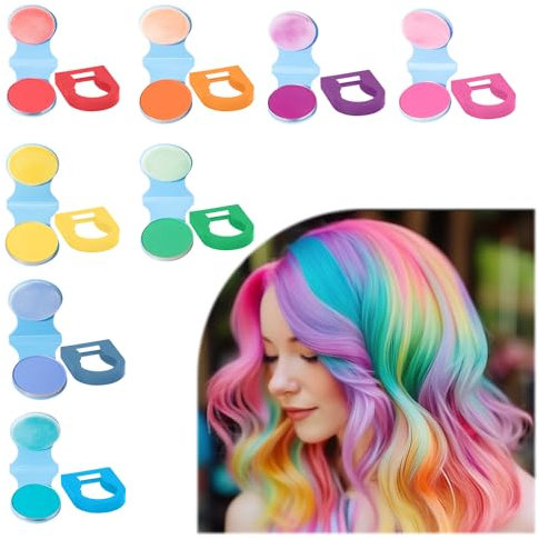 CLIUNT Haarkreide für Mädchen, 8 Stück Auswaschbare Haarkreide für Kinder, Temporäre Leuchtende Haarfarbe für Weihnachten, Halloween, Geburtstag, Party, Karneval, Cosplay, Hair Chalk