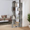 puraday Bücherregal Wohnzimmer/Raumteiler 80x24x192 cm DVD-Regale Holzwerkstoff Holz Raumteiler Stehend Vielseitiges Regal Raumteiler Trennwand Arbeitszimmer Möbel Büro-Regale Schmal Grau Sonoma