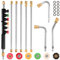 Baguette d'extension pour nettoyeur haute pression, lance de nettoyeur haute pression de 2,4 m avec 3 accessoires de nettoyeur de gouttière, 6 embouts de buse de pulvérisation, connexion rapide de
