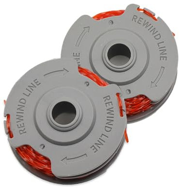 lokxmve 2 Pcs Strimmer Spool Line for Flymo,Double Autofeed Spools Replacement Compatible with Flymo FLY021 Grass Cutter Trimmer Wire Refills 36ft 0.06 inch for Flymo Power/Mini/Trim Grass Trimmer