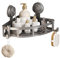 Vitsrisea Organisateur de douche d'angle, étagère de douche d'angle - Étagère d'organisateur à ventouse pour salle de bain - Porte-rangement de salle de bain à charge forte pour évier d'appartements