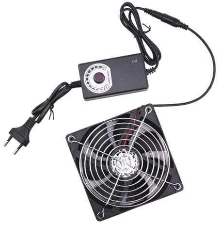 Operaciones Silenciosas Ventilador Enfriamiento PC 12 Cm con 220V 240V 2750 RPM Y Red Protectora para Disipación Calor Mejorada