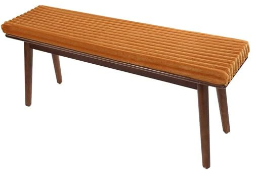 Bankauflage 140×30 CM, 5CM Dicke Cord Bankkissen, Waschbare Sitzauflage Sitzkissen Bank, Stuhlkissen Bankpolster, Gartenbank Auflage Outdoor, Sitzpolster Bankpolster für Küche Esszimmer, Orange