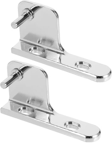 Alipis 2 Piezas bisagras de puerta resistentes Accesorios para frigoríficos bisagra de puerta ajustable Silver