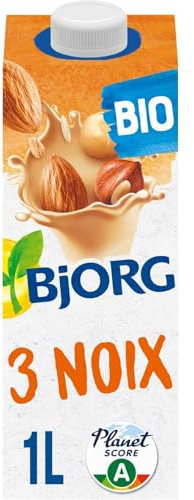 BJORG - Boisson Végétale Bio 3 Noix, Onctueuse et Naturelle, Brique 1L