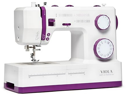VIOLA Prêt-à-Porter Nähmaschine (Exklusive Edition) Nähmaschine mit 34 Nähprogramme, Servomotor, Nähmaschinen für dicke Stoffe, Jeans Jeans Nähen, Automatischer Einfädler
