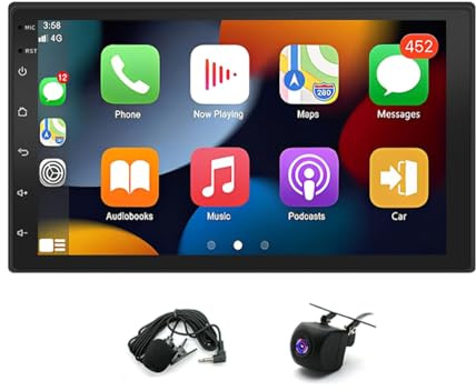 2+32G Android 13 Autoradio Reproductor para Ford Kuga MK1 2008-2011 con CarPlay Android Auto, Pantalla táctil de 7 Pulgadas Radio Coche con navegación GPS Mirror Link FM RDS SWC WiFi