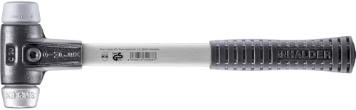 SIMPLEX-Schonhammer, TPE-mid/Weichmetall; mit verstärktem Tempergussgehäuse und Fiberglasstiel | D=30 mm | 3739.030