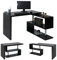 Mendler Design Eckschreibtisch HWC-A68, Bürotisch Schreibtisch, Hochglanz drehbar 120x60cm - schwarz