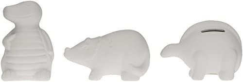 Baker Ross EV2803 Ross Keramik-Spardosen Dinosaurier(3 Stück), Ceramic