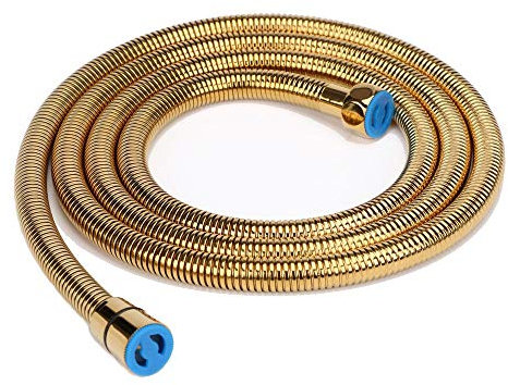 Weirun Tuyau de douche en acier inoxydable de rechange pour salle de bain 200 cm Doré