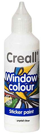 Creall Peinture haut de gamme pour vitres de fenêtre, aussi pour peinture des contours, au choix (cristal transparent)