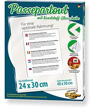 Schipper 605320835 Malen nach Zahlen - Passepartout für das Bildformat 24 x 30 cm mit Kunststoff-Glasscheibe im Außenmaß 40 x 50 cm