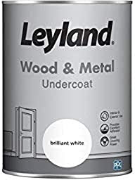 Leyland Wood & Metal Undercoat, Brilliant White, 1.25 Litre